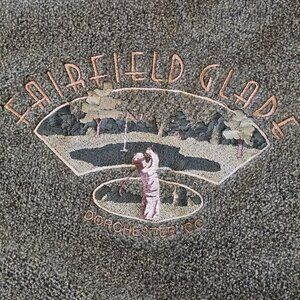 Vintage Fairfield Glade Sweatshirt Fleece Dorchester Golf Club TN Green Size XL‎